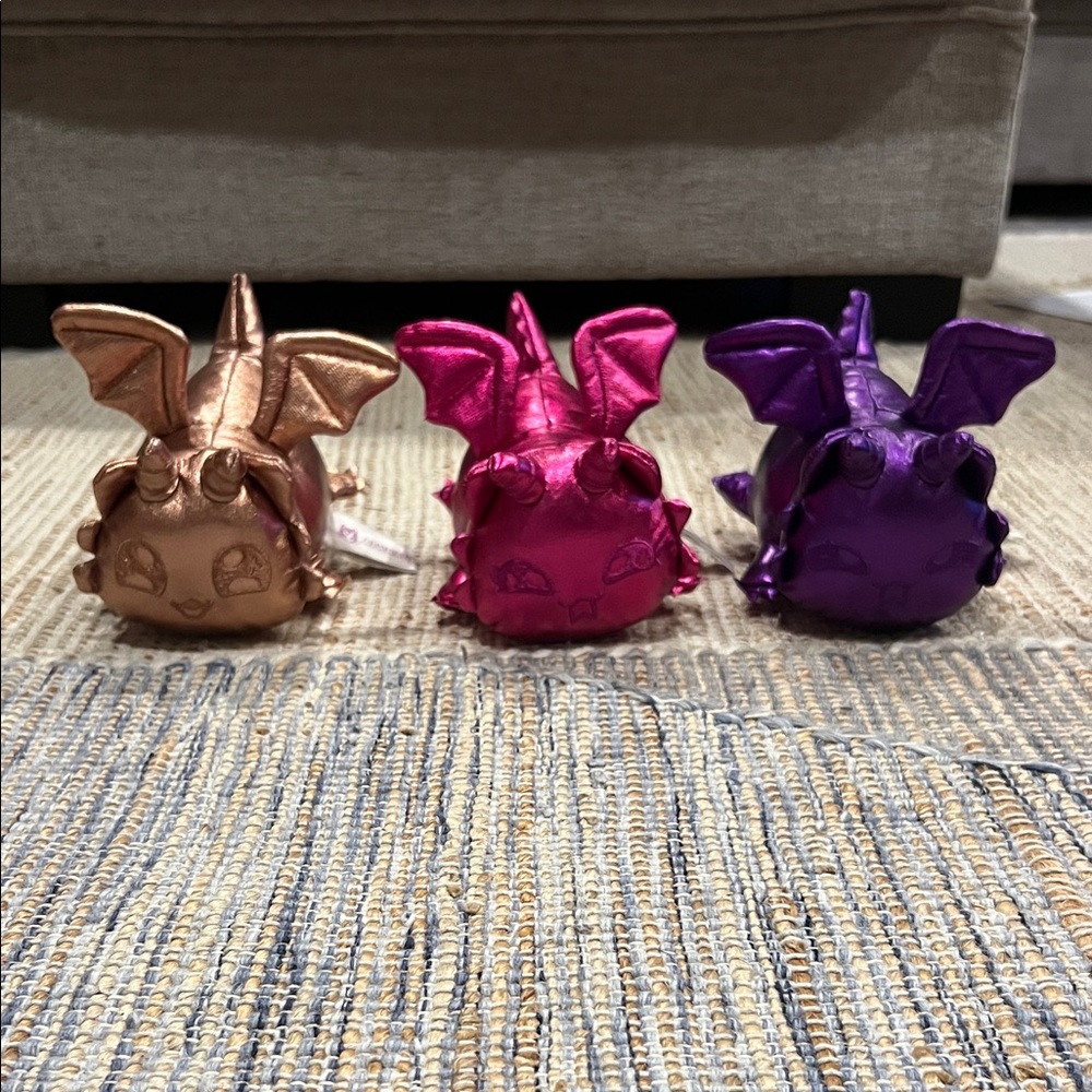 3 Aphmau Meemeow 6 inch metallic Dragon collection Bonkers plush cats